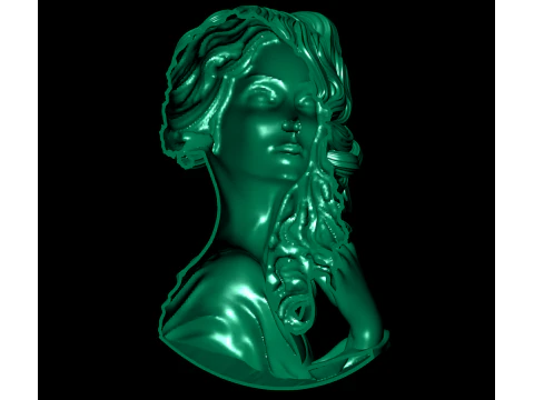Lady Face Pendant-7size 3D Print Model