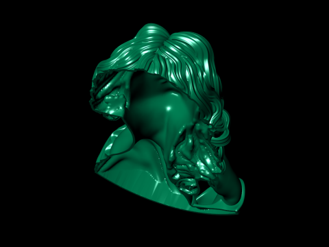Lady Face Pendant-7size Modelo de Impressão 3D