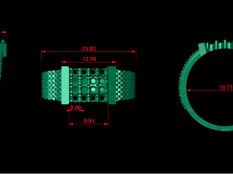 Jewelry Ring-Wax 3D Print Model
