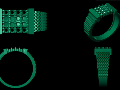 Jewelry Ring-Wax 3D Print Model