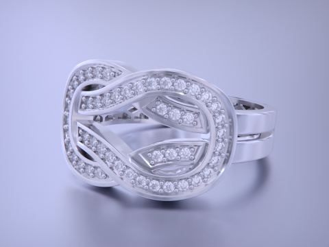 Infinity Crossover Jewelry Ring-5 Size 3Dプリントモデル