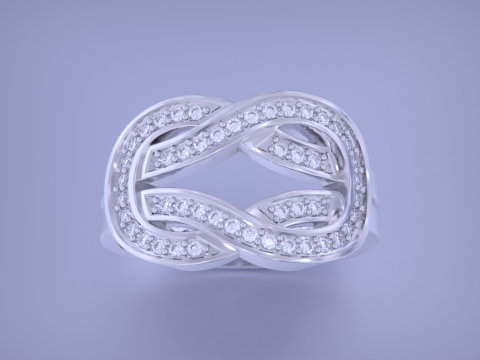 Infinity Crossover Jewelry Ring-5 Size 3Dプリントモデル