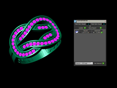 Infinity Crossover Jewelry Ring-5 Size 3D Print Model