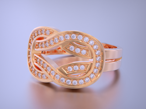 Infinity Crossover Jewelry Ring-5 Size 3Dプリントモデル