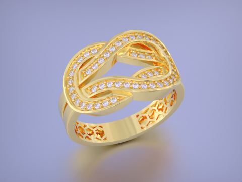 Infinity Crossover Jewelry Ring-5 Size 3Dプリントモデル