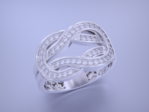Infinity Crossover Jewelry Ring-5 Size 3Dプリントモデル