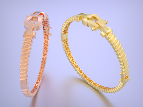Force bracelet - Horseshoe Modèles 3D en vedette