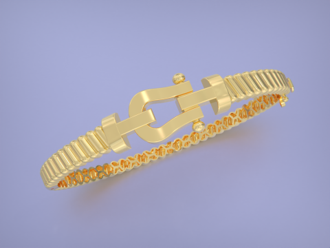 Force bracelet - Horseshoe Modèles 3D en vedette