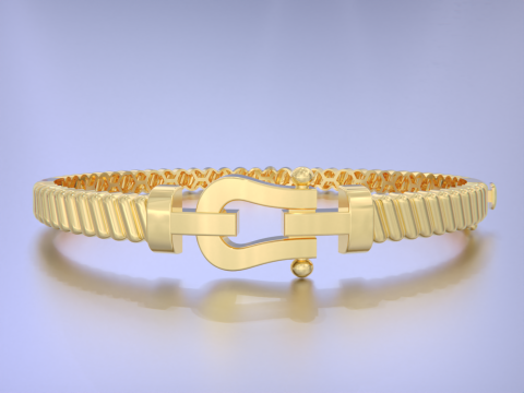 Force bracelet - Horseshoe Modèles 3D en vedette