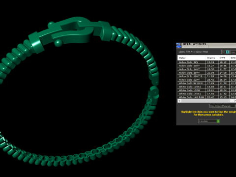 Force bracelet - Horseshoe Modèles 3D en vedette