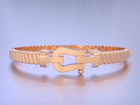Force bracelet - Horseshoe Modèles 3D en vedette