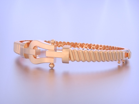 Force bracelet - Horseshoe Modèles 3D en vedette