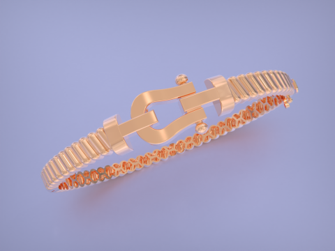 Force bracelet - Horseshoe Modèles 3D en vedette