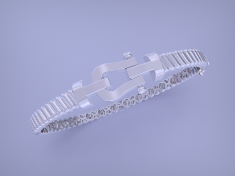 Force bracelet - Horseshoe Modèles 3D en vedette