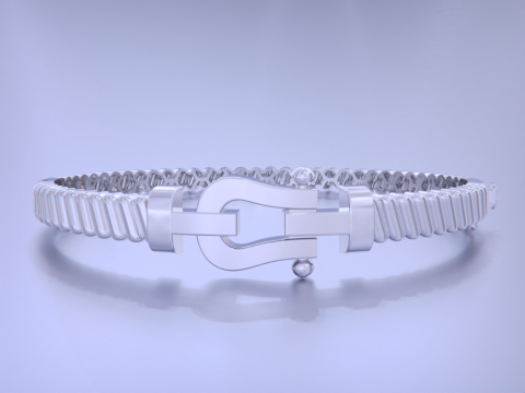 Force bracelet - Horseshoe Modèles 3D en vedette