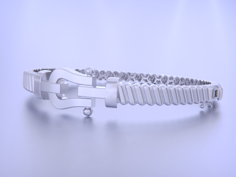 Force bracelet - Horseshoe Modèles 3D en vedette