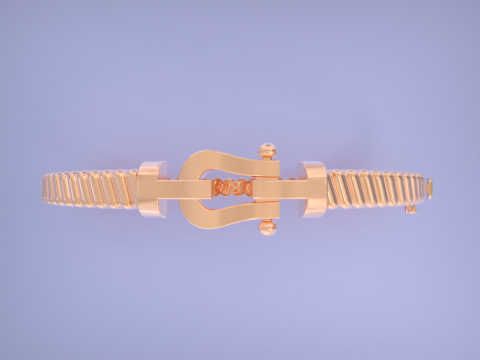Force bracelet - Horseshoe Modèles 3D en vedette
