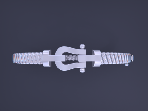 Force bracelet - Horseshoe Modèles 3D en vedette