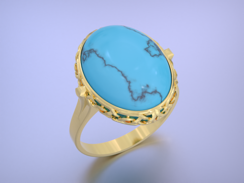 Turquoise Ring Modèles 3D en vedette