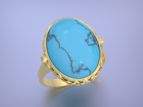 Turquoise Ring 3D 打印模型