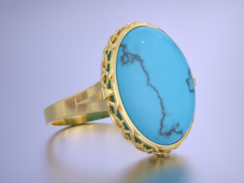 Turquoise Ring 3D 打印模型