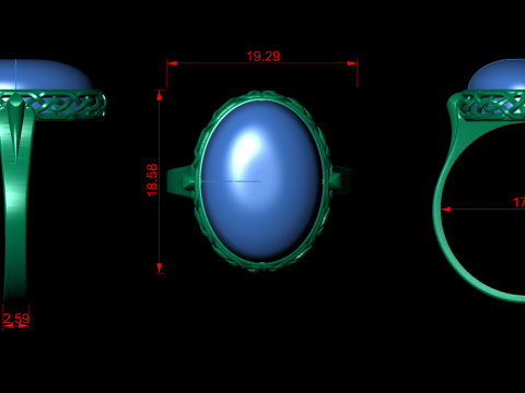 Turquoise Ring 3D 打印模型