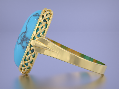 Turquoise Ring 3D 打印模型