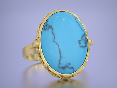 Turquoise Ring 3D 打印模型