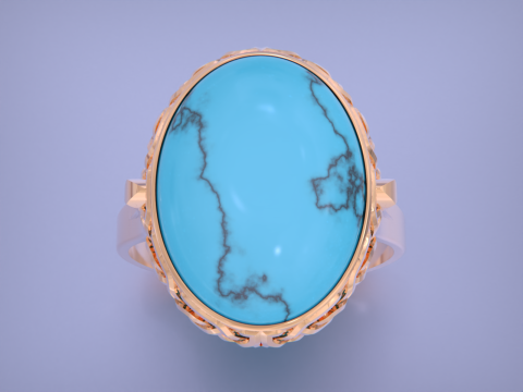 Turquoise Ring 3D 打印模型