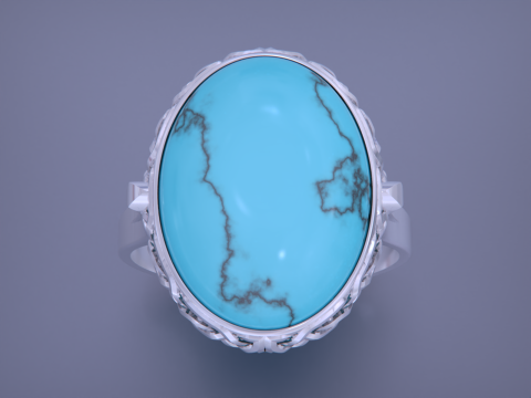 Turquoise Ring 3D 打印模型