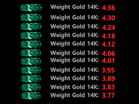 11 size Cuban chain link 3D Baskı Modeli