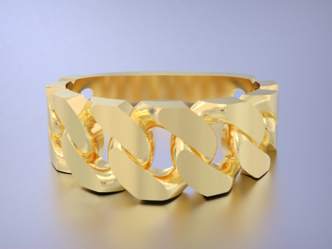 11 size Cuban chain link 3D Baskı Modeli