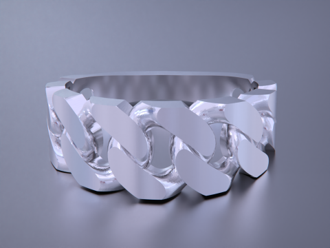 11 size Cuban chain link 3D Baskı Modeli