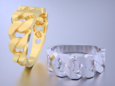 11 size Cuban chain link 3D Baskı Modeli