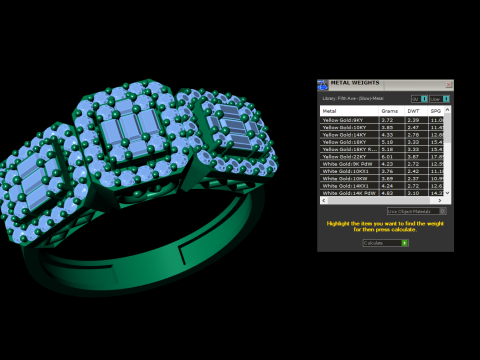 Emerald Cut Jewelry Ring 3D Print Model