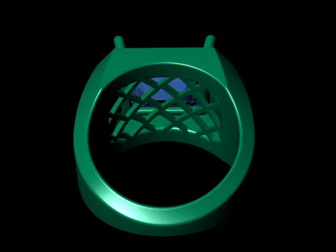Men Emerald diamond Ring 3D Print Model