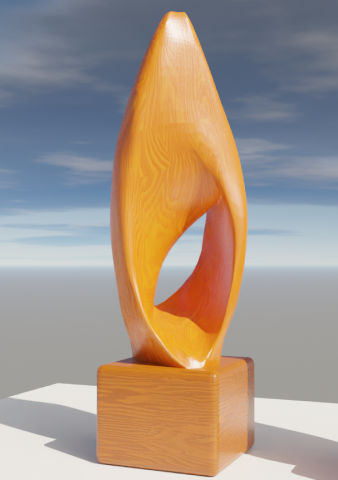 Wooden figurine Model 3D .c4d .max .obj .3ds .fbx .stl .blend 