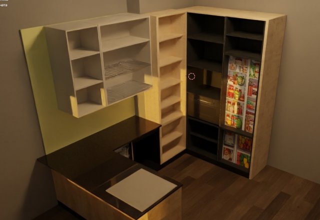 Kitchen corner 3D Модель .c4d .max .obj .3ds .fbx .stl .blend