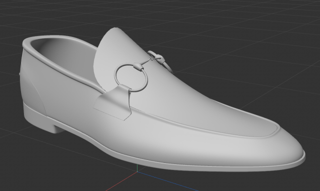 Gucci-jordaan-leather-loafer 3D Модель .c4d .max .obj .3ds .fbx .stl .blend 