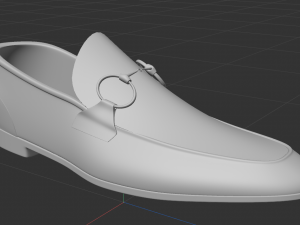 Gucci-jordaan-leather-loafer 3D Model