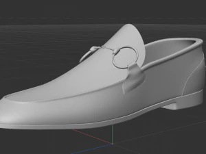 Gucci-jordaan-leather-loafer 3D Model