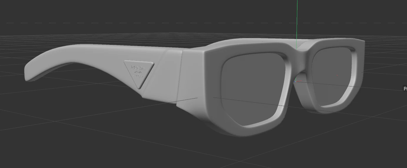 Prada sunglasses black 3D Model .c4d .max .obj .3ds .fbx .stl .blend 