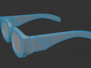 Prada sunglasses black 3D Model