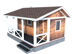 Sauna della casa forestale Modello 3D