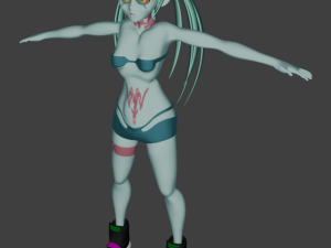 Rebecca from the Cyberpunk anime 3D Модель