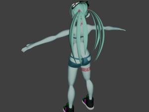 Rebecca from the Cyberpunk anime 3D Model