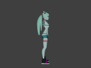Rebecca from the Cyberpunk anime 3D Model