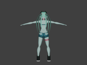 Rebecca from the Cyberpunk anime 3D Model