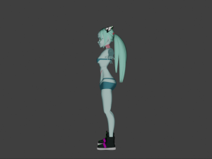 Rebecca from the Cyberpunk anime 3D Model