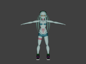 Rebecca from the Cyberpunk anime 3D Model